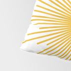Mid Century Modern Sunburst Sun in Mustard and White Pillow Sham Gallery Image 4