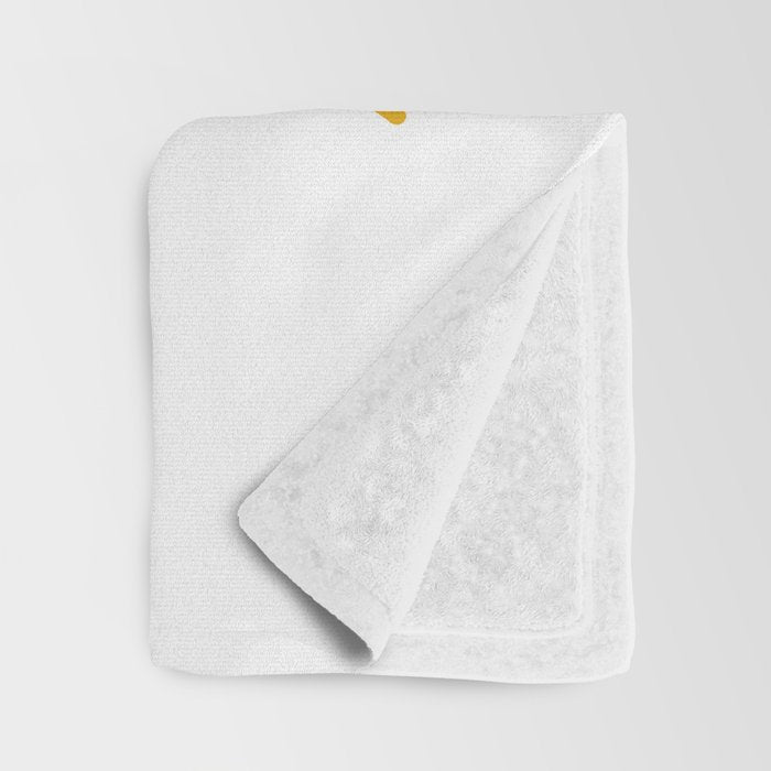 Mid Century Modern Sunburst Sun in Mustard and White Throw Blanket Gallery Image 3