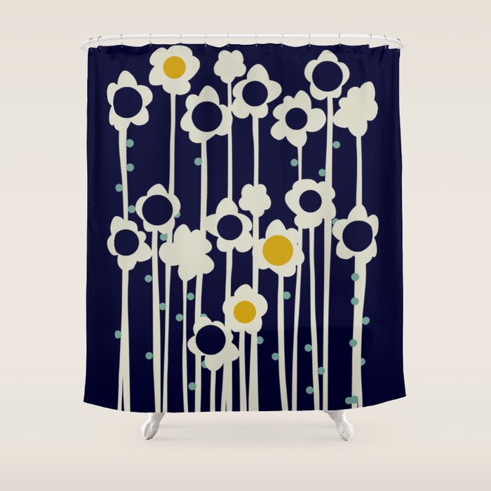 expectant iteration winter sun flowers Shower Curtain Gallery Image 1