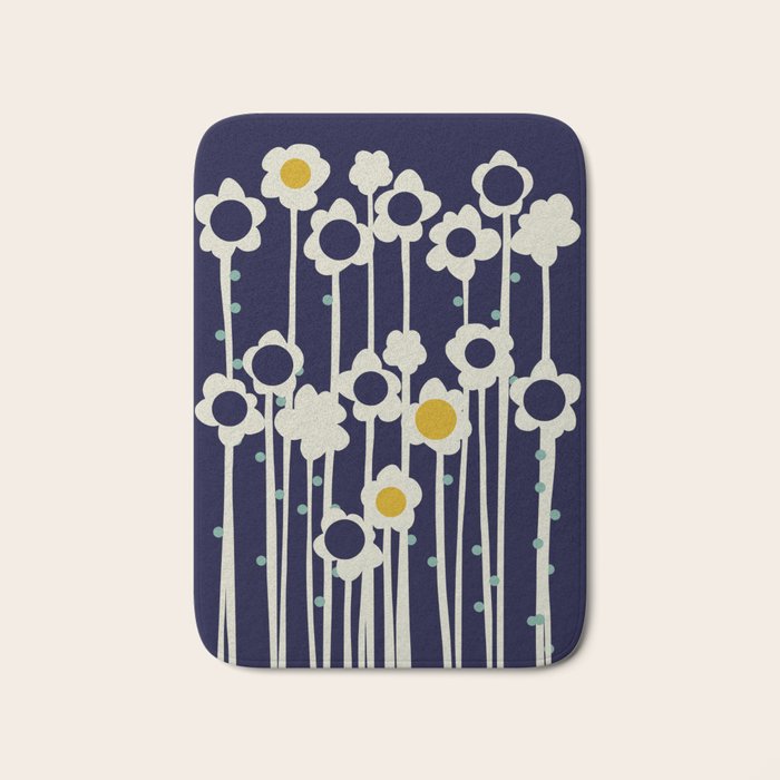 expectant iteration winter sun flowers Bath Mat Gallery Image 1