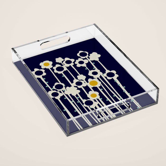 expectant iteration winter sun flowers Acrylic Tray Gallery Image 1