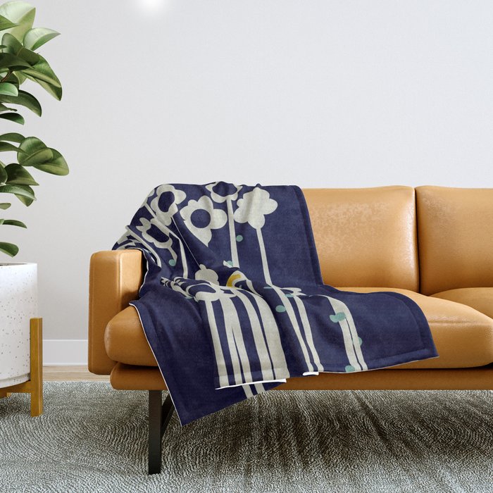 expectant iteration winter sun flowers Throw Blanket Gallery Image 1