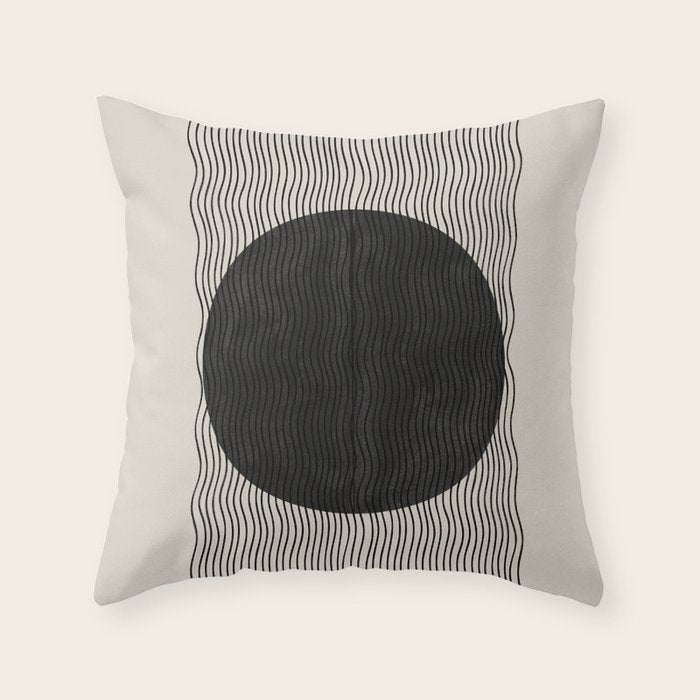 Woodblock Paper Art Throw Pillow Gallery Image 6