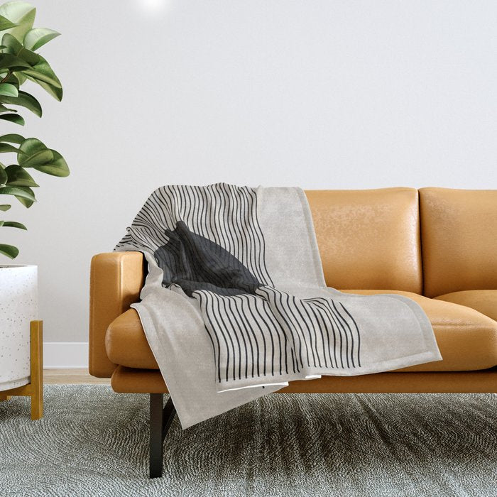 Woodblock Paper Art Throw Blanket Gallery Image 1