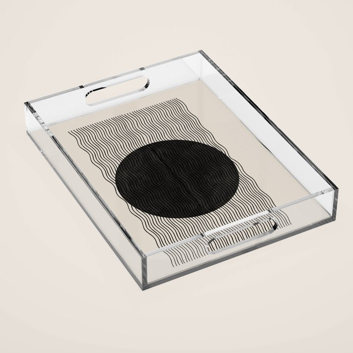 Woodblock Paper Art Acrylic Tray Gallery Image 1