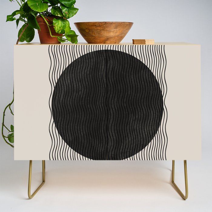 Woodblock Paper Art Credenza Gallery Image 1