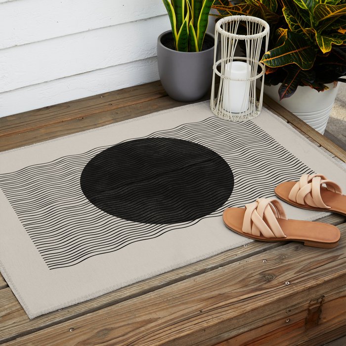 Woodblock Paper Art Outdoor Rug Gallery Image 2