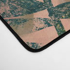 pink jungle leaves art abstract Desk Mat Gallery Image 4