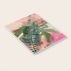 pink jungle leaves art abstract Notebook Gallery Image 3