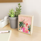 pink jungle leaves art abstract Mini Art Print Gallery Image 2