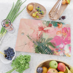 pink jungle leaves art abstract Cutting Board Gallery Image 2