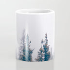Minimalist Landscape Photo Pine Tree Silhouette Misty Forest Coffee Mug Gallery Image 4