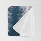 Minimalist Landscape Photo Pine Tree Silhouette Misty Forest Throw Blanket Gallery Image 3