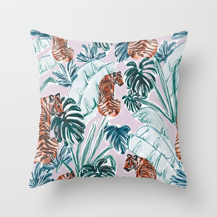 Tiger Jungle Throw Pillow Gallery Image 6