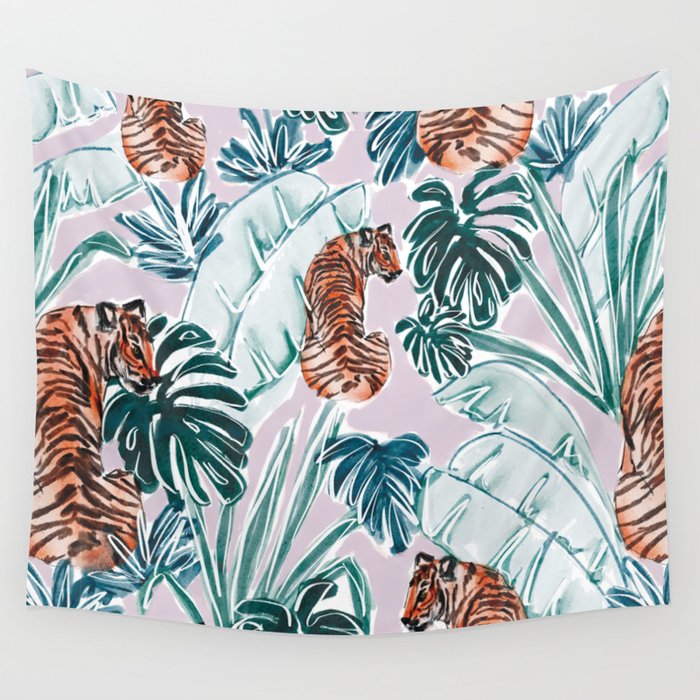 Tiger Jungle Wall Tapestry Gallery Image 1