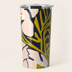Backyard flower - modern floral illustration Travel Mug Gallery Image 1