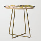 Backyard flower - modern floral illustration Side Table Gallery Image 1