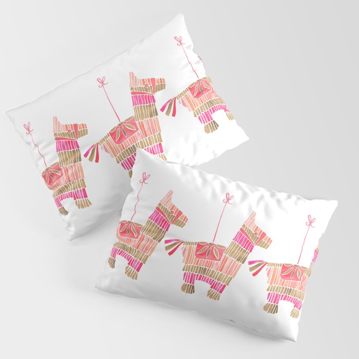 Mexican Donkey PinÌata - Pink & Rose Gold Palette Pillow Sham Gallery Image 3