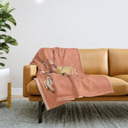 Minimal Abstract Woman 6 Throw Blanket Gallery Image 1