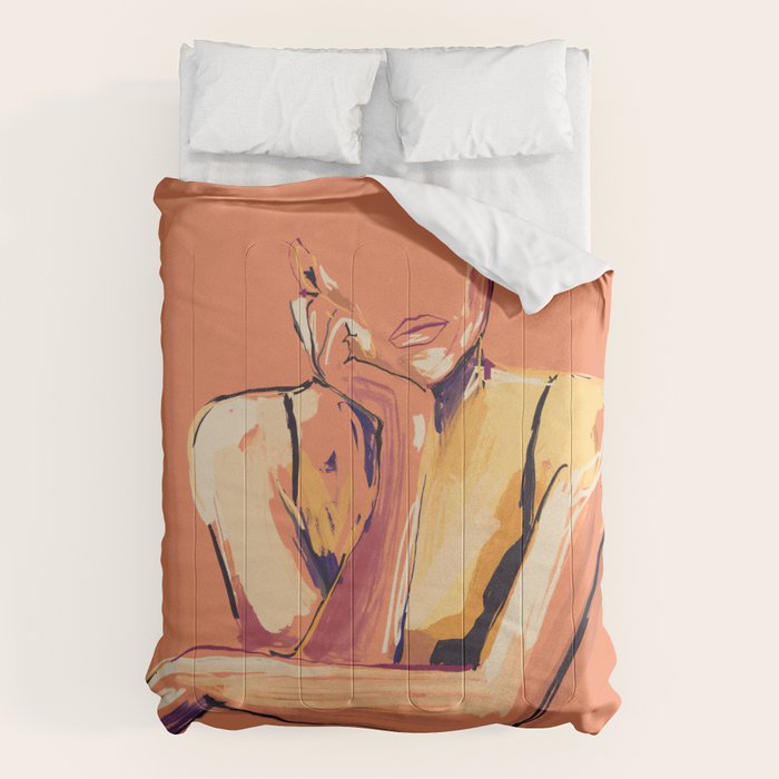 Minimal Abstract Woman 6 Comforter Gallery Image 6