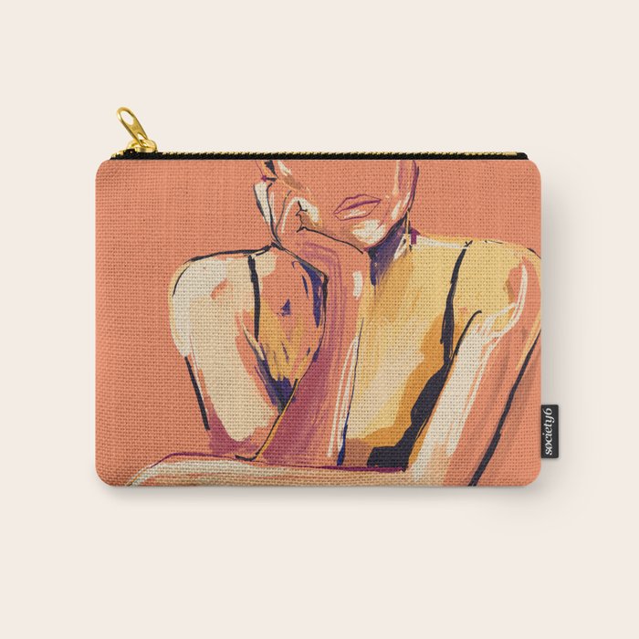 Minimal Abstract Woman 6 Carry All Pouch Gallery Image 1