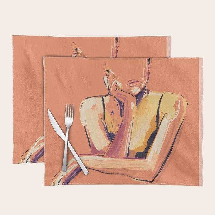 Minimal Abstract Woman 6 Placemat Gallery Image 1