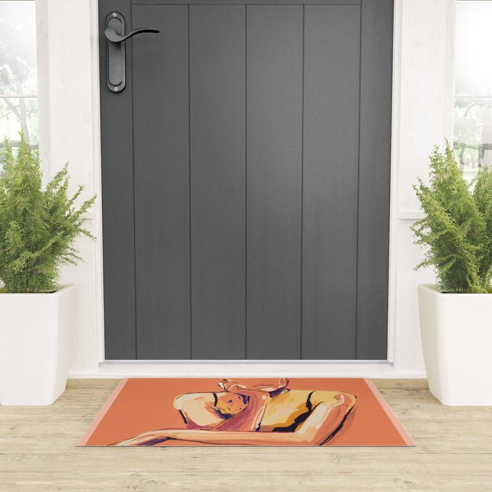 Minimal Abstract Woman 6 Welcome Mat Gallery Image 3