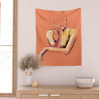 Minimal Abstract Woman 6 Wall Tapestry Gallery Image 2