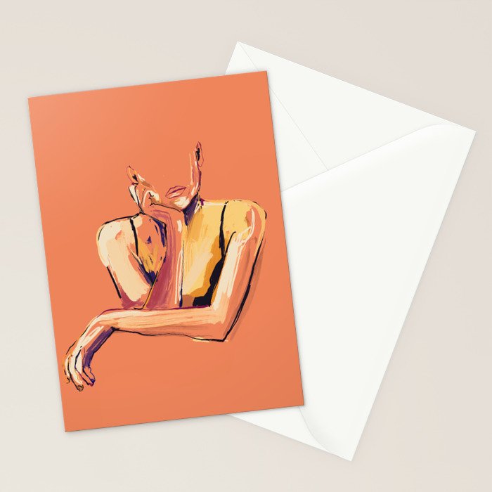 Minimal Abstract Woman 6 Stationery Card Gallery Image 2