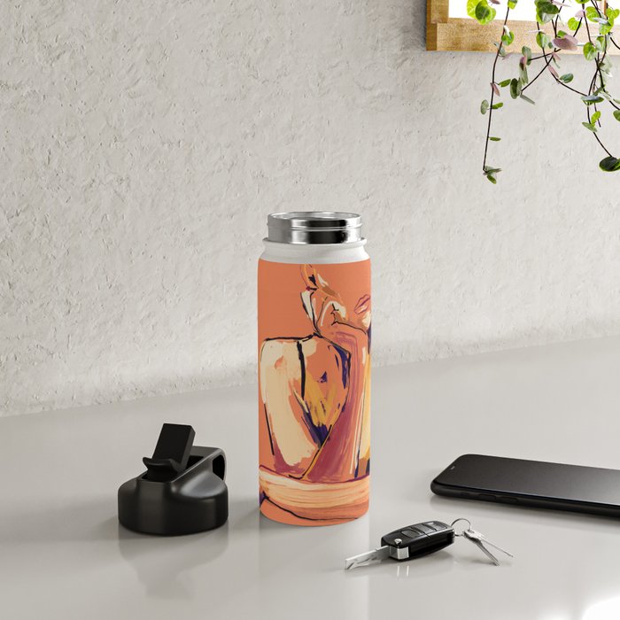 Minimal Abstract Woman 6 Water Bottle Gallery Image 4