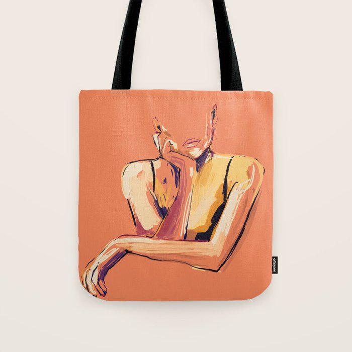 Minimal Abstract Woman 6 Tote Bag Gallery Image 1