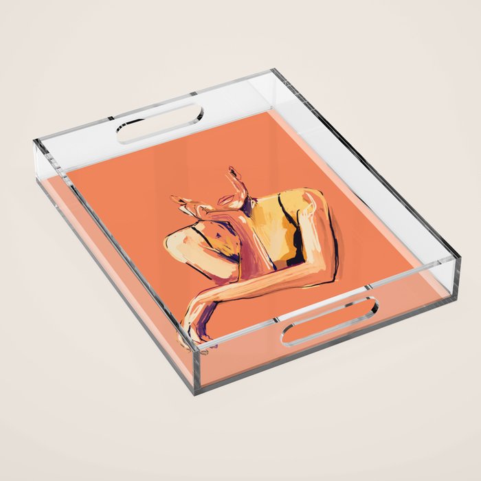 Minimal Abstract Woman 6 Acrylic Tray Gallery Image 1