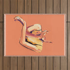 Minimal Abstract Woman 6 Outdoor Rug Gallery Image 1