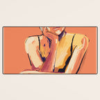 Minimal Abstract Woman 6 Desk Mat Gallery Image 3