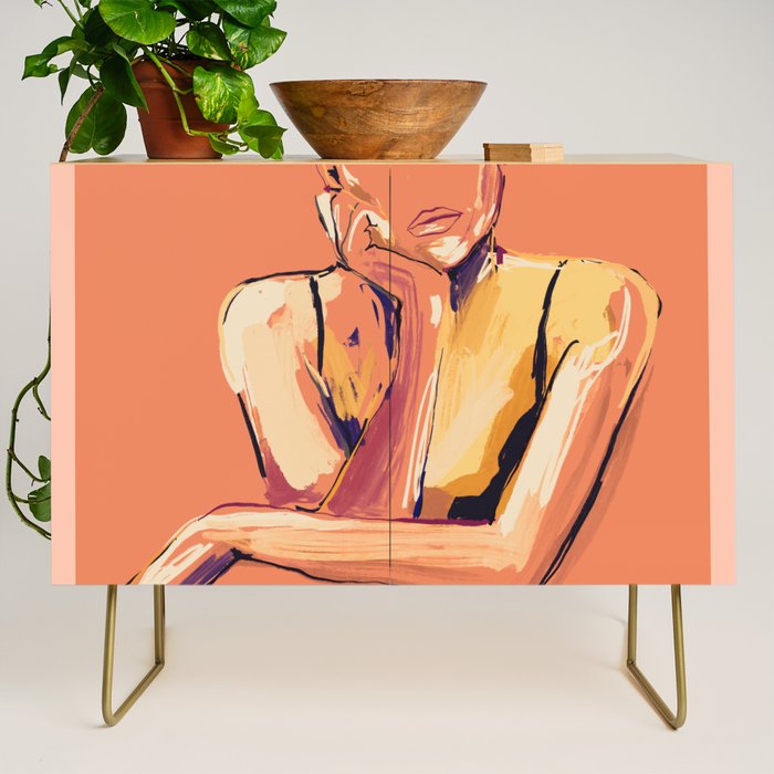 Minimal Abstract Woman 6 Credenza Gallery Image 1
