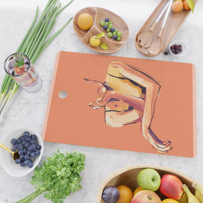 Minimal Abstract Woman 6 Cutting Board Gallery Image 2