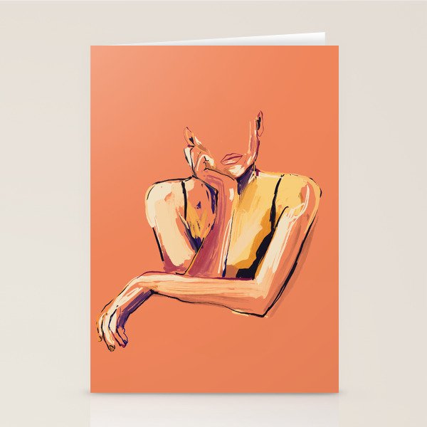 Minimal Abstract Woman 6 Stationery Card Gallery Image 2