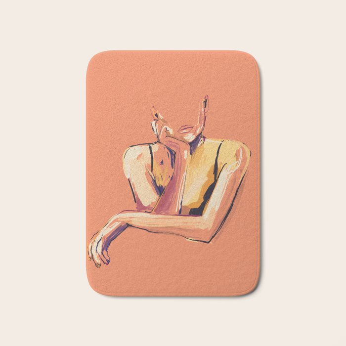 Minimal Abstract Woman 6 Bath Mat Gallery Image 1