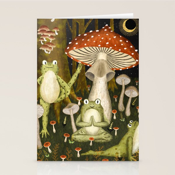 mushroom forest yoga Stationery Card Gallery Image 2