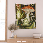 mushroom forest yoga Wall Tapestry Gallery Image 2