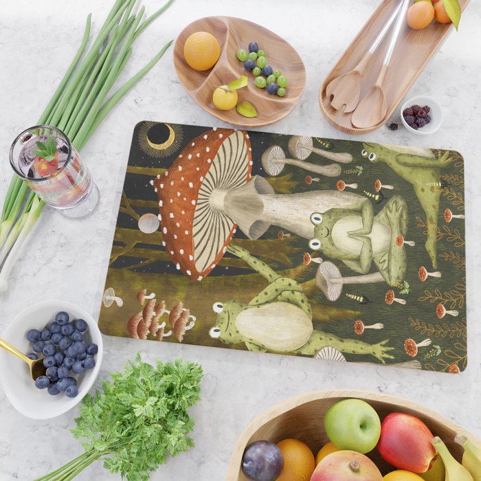 mushroom forest yoga Cutting Board Gallery Image 2