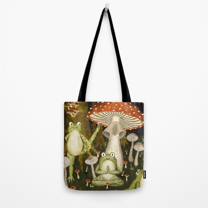 mushroom forest yoga Tote Bag Gallery Image 2