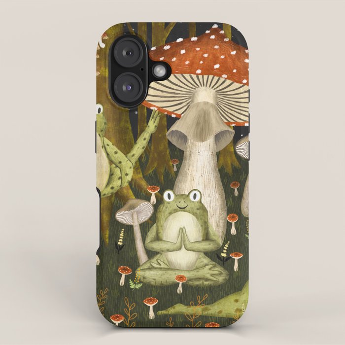 mushroom forest yoga iPhone Case Gallery Image 1