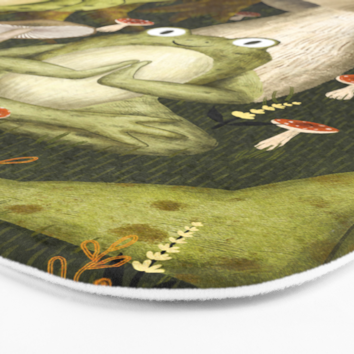 mushroom forest yoga Bath Mat Gallery Image 3