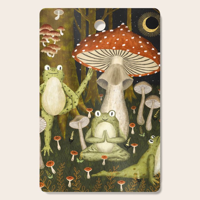 mushroom forest yoga Cutting Board Gallery Image 1