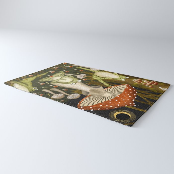 mushroom forest yoga Rug Gallery Image 3
