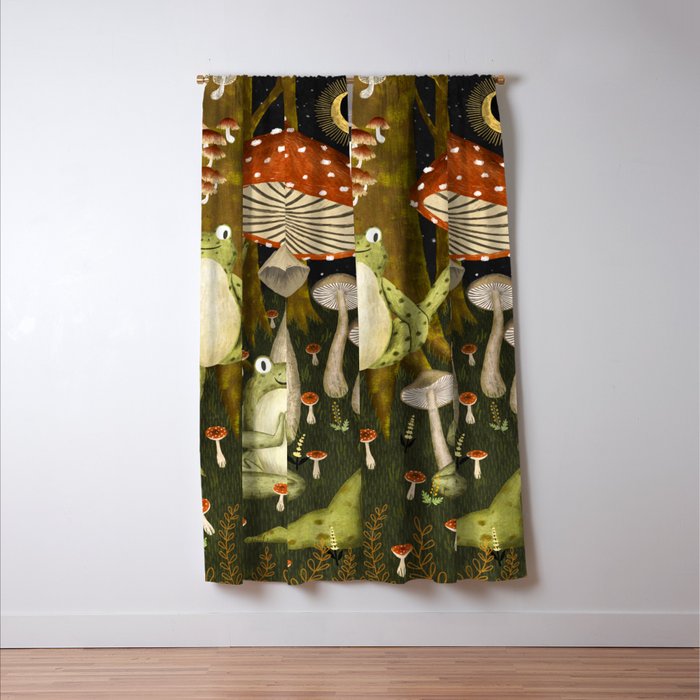 mushroom forest yoga Window Curtain Gallery Image 3