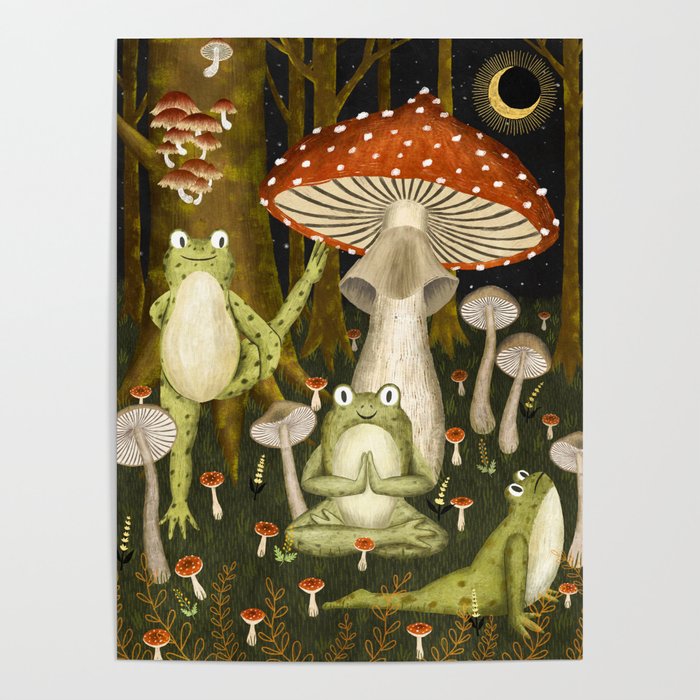mushroom forest yoga Poster Gallery Image 4