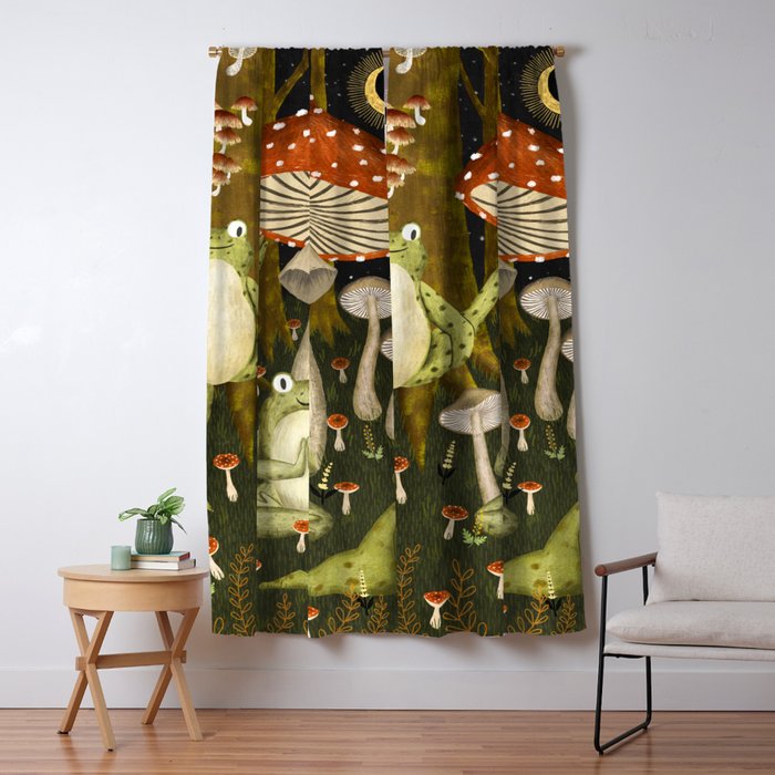 mushroom forest yoga Window Curtain Gallery Image 5