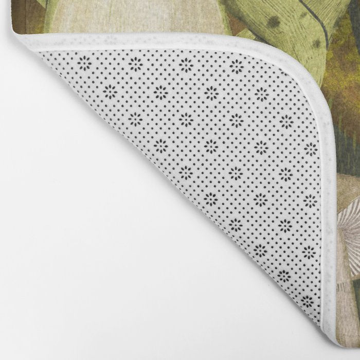mushroom forest yoga Bath Mat Gallery Image 2